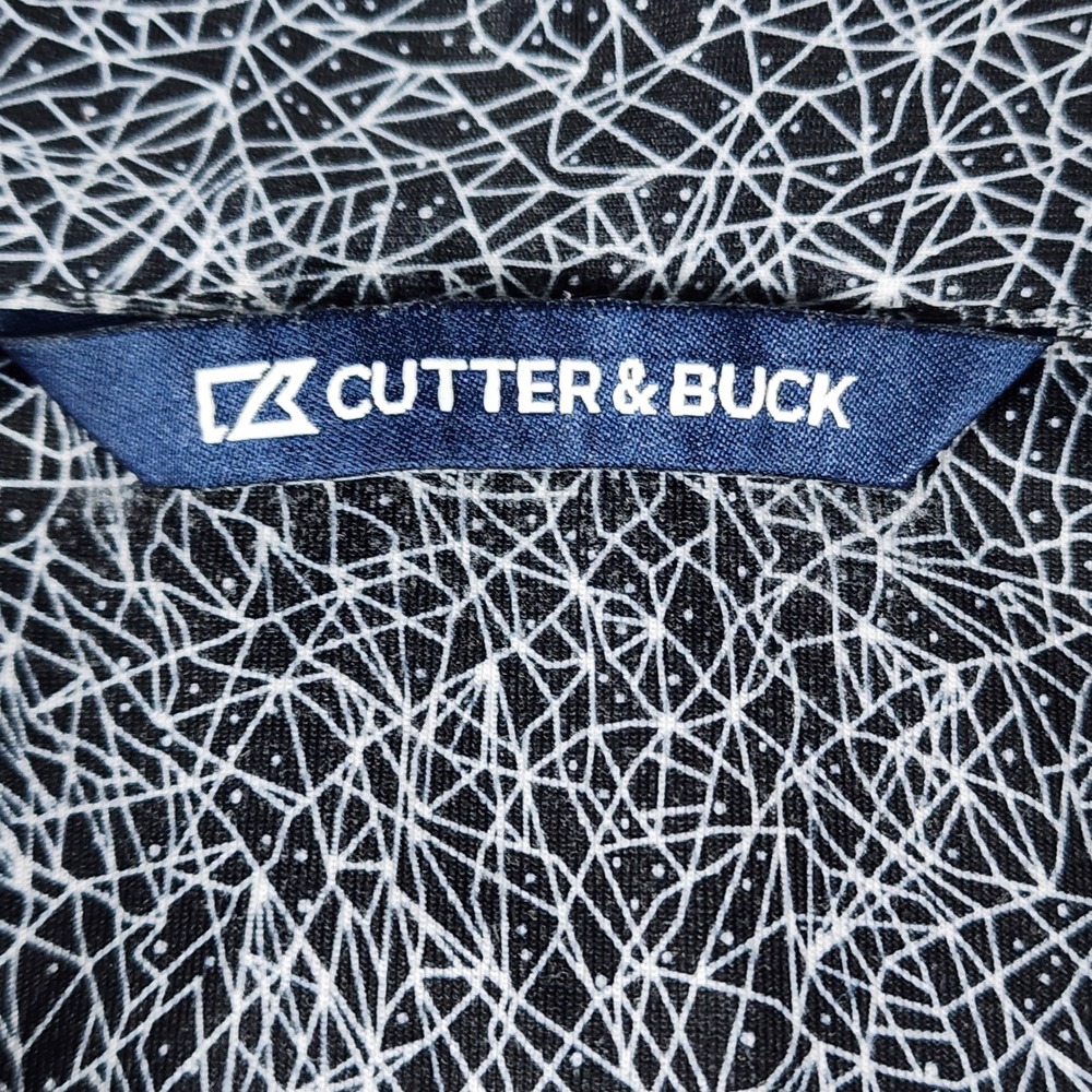 Cutter & Buck Polo Shirt Mens XL Black White Montecristo Golf Classic Logo - Picture 5 of 10